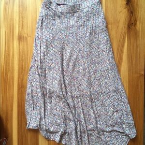 Anthropologie soft knit pastel asymmetrical skirt